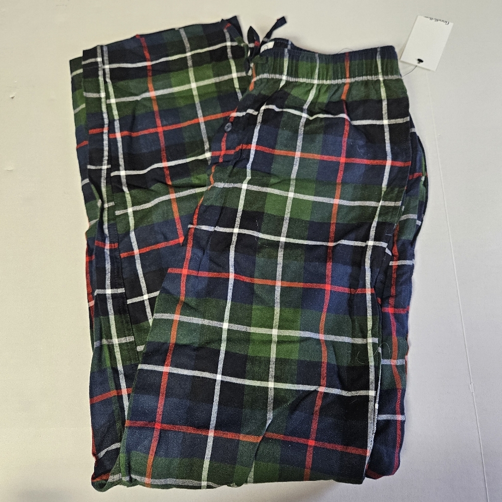 Goodfellow Small Pajama Plaid Men's Pants - Green,‎ Red, and Blue